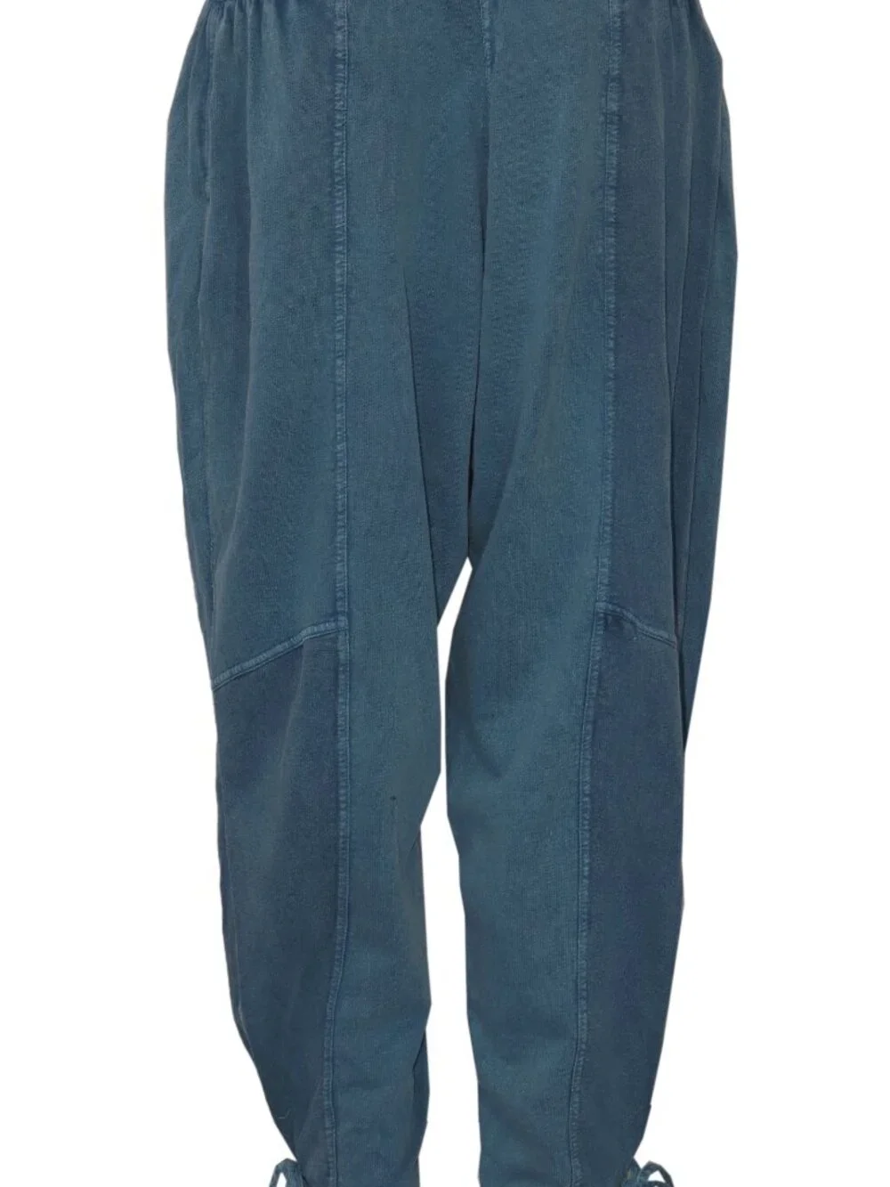 Free People FP One Billie Pants Smocked Pleated Pocket Tie Waistband M